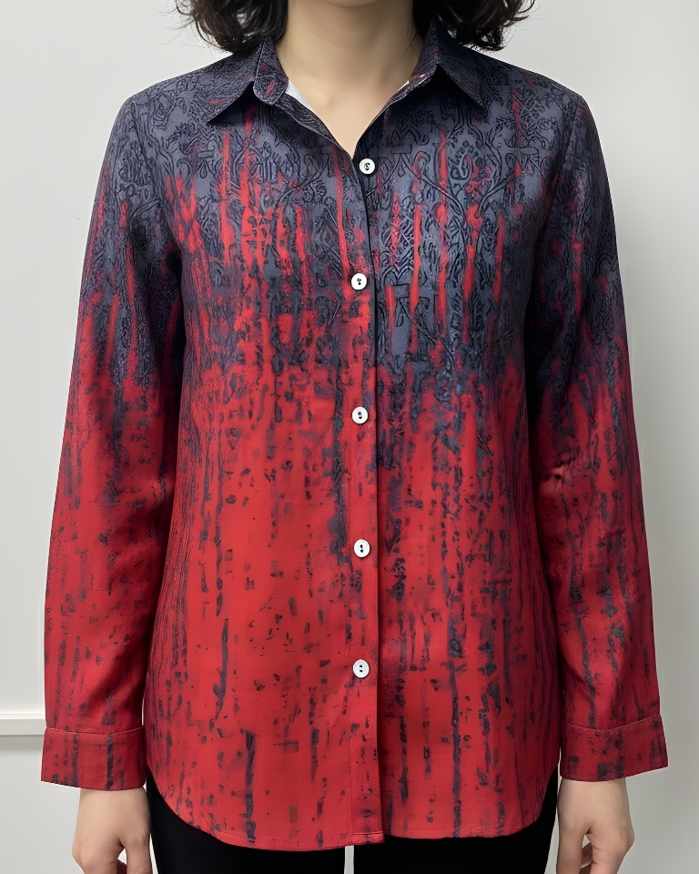 Chemise décontractée femme en coton lin vintage élégante