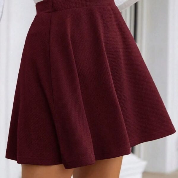Jupe courte tricotée taille haute style décontracté