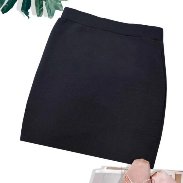 Mini jupe noire fendue sexy taille haute streetwear