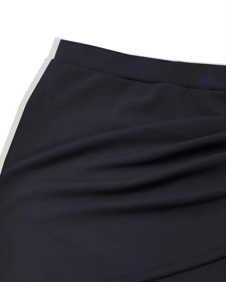 Mini jupe noire fendue sexy taille haute streetwear