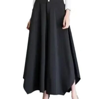 Pantalon drapé taille haute coupe ample coréen