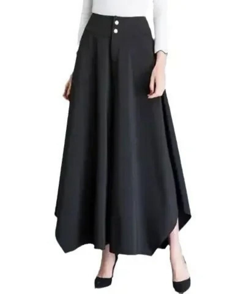 Pantalon drapé taille haute coupe ample coréen