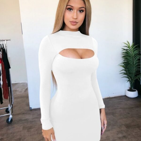 Robe sexy moulante club évadée décolleté corset