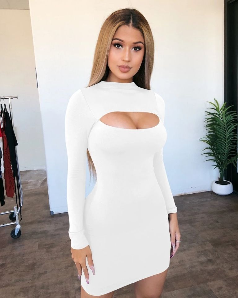 Robe sexy moulante club évadée décolleté corset